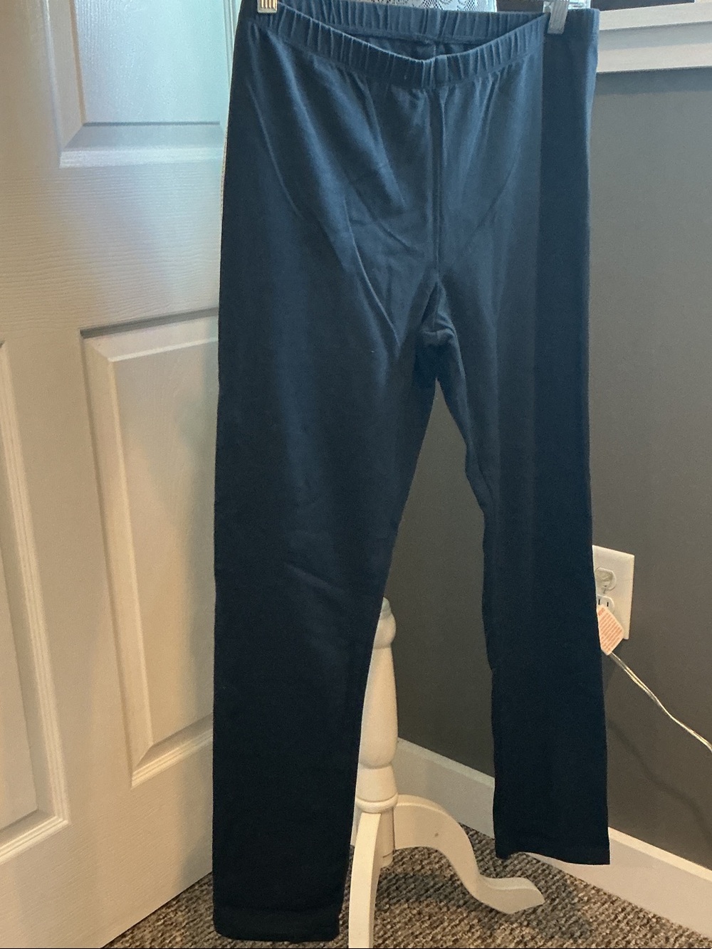 Flax Women's Black Leggings with Elastic Waist